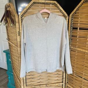 NAP Wool Blend Hoodie Sweatshirt Gray Minimalist Relaxed Fit Size Medium